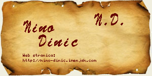 Nino Dinić vizit kartica